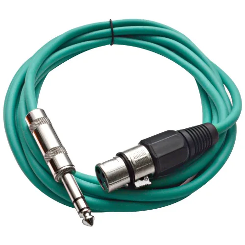 Vista 20 de Seismic Audio - SATRXL-F2 - Cable de conexión XLR naranja de 2 pies hembra a 1/4" TRS