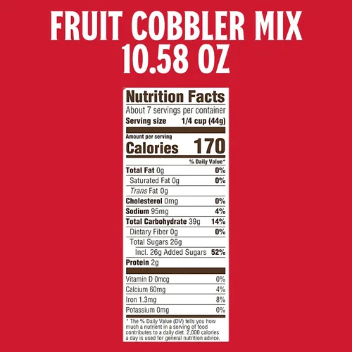 Vista 2 de Cobbler Mix 10.58 onzas (paquete de 2) – Postre casero en minutos – Solo tienes que añadir tu fruta favorita – Manzana, melocotón, bayas y más por