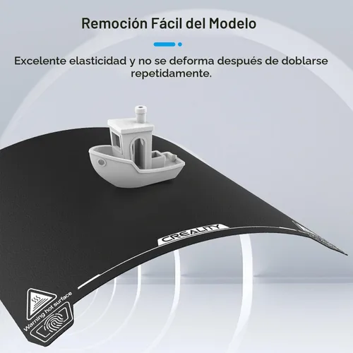 Vista 6 de Creality Placa de construcción original Ender 3 S1, hoja PEI de superficie texturizada de 235x235mm, placa de cama magnética, extraíble, flexible