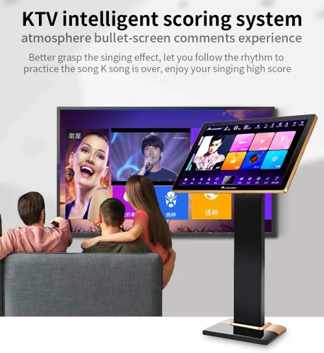 Vista 2 de Inandon-KV-V5 Plus reproductor de karaoke, con micrófono inalámbrico, pantalla táctil de 21.5 pulgadas 8TB HDD, entretenimiento en el hogar película