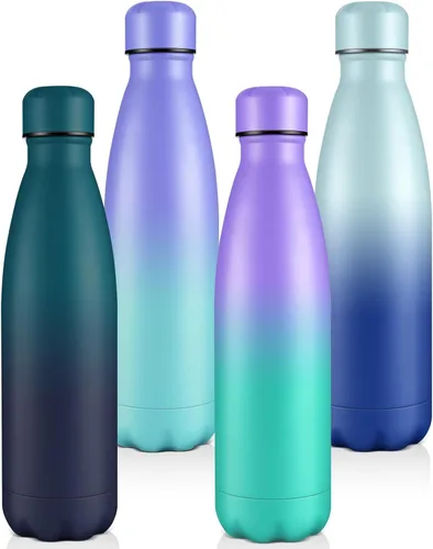 Vista 47 de Volhoply Botellas de agua aisladas de 25 onzas, paquete de 1/2/4, termo de acero inoxidable de doble pared que mantiene el frío y el calor, botella