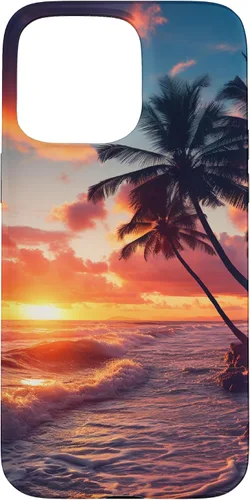 Vista 31 de Palm Tree Sunset Tropical Boho Beach Aesthetic Vacation Case for iPhone 17