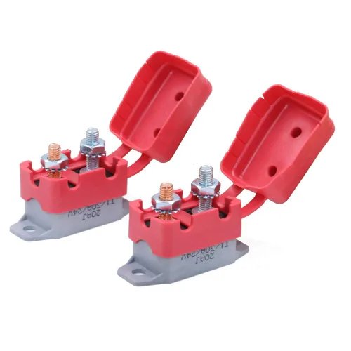Vista 8 de Disyuntor de reinicio automático de 12V 24V con perno prisionero y cubierta 5A 10A 15A 20A 25A 30A 40A 50A Amp Kit surtido de interruptores
