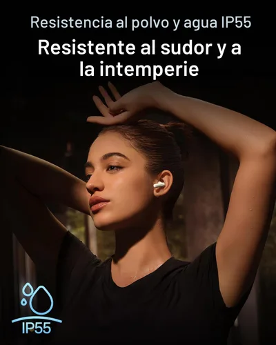 Vista 9 de OPPO Enco Air5 Pro - Audífonos inalámbricos verdaderos, Bluetooth 6.0 estéreo con cancelación activa de ruido de 55 dB, llamada clara AI de triple