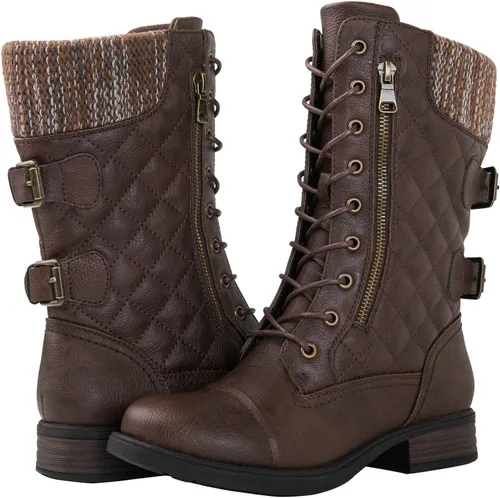 Vista 2 de GLOBALWIN Botines de tacón bajo con cordones para mujer