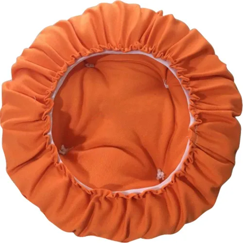 Vista 3 de Cojín redondo acolchado para taburete de bar de 12 pulgadas con tela elástica, cojín redondo para asiento de silla para taburetes de metal de Negro