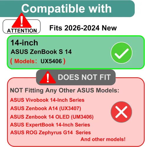 Vista 2 de KEANBOLL Paquete de 2 protectores de pantalla con bloqueo de luz azul para portátil ASUS ZenBook S 14 (UX5406), antideslumbrante y antihuellas