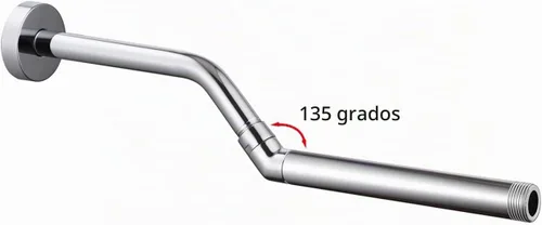 Vista 5 de Adaptador de Codo para Cabezal de Ducha, Adaptador de Codo para Brazo de Ducha para Duchas de Mano y Duchas Montadas en Pared, Extensión de Brazo