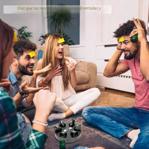 Vista 3 de YEIBOBO! Juego de Ruleta de Choque de Fiesta, Juego Eléctrico de Azar, Interesante Juguetito de Juego de Fiesta, Juego de Choque con Dedo