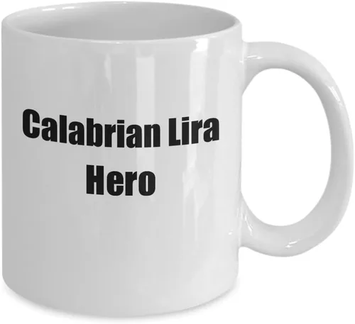 Vista 2 de EzGift Divertida taza de héroe calabriana de Lira para músico, regalo para músico, reproductor de instrumentos, taza de café y té, 11 onzas