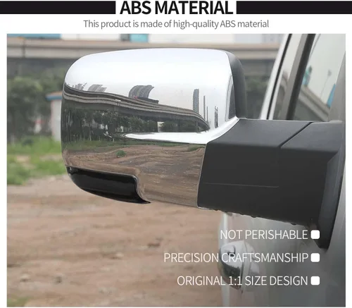 Vista 5 de Voodonala Cubierta inferior de espejo lateral para Dodge RAM, cubierta de lámpara de advertencia negra ahumada, compatible con Dodge RAM 2011-2018
