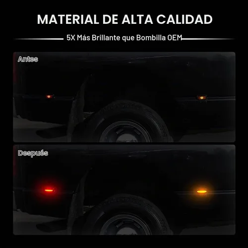Vista 7 de litzland 4 luces LED de posición laterales compatibles con Dodge Ram 2500 3500 2003-2009 lente ahumada doble defensas parachoques lámparas para SLT