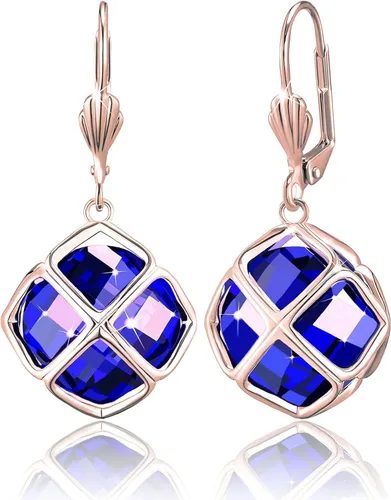 Vista 39 de Pendientes colgantes de cristal austriaco de 14MM para mujer, joyería chapada en oro de 14 quilates Apr-Diamante-Chapado en Oro de 14 K