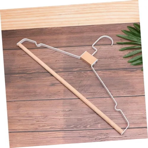 Vista 4 de Alipis Perchas de metal de madera, ganchos resistentes para el hogar, diseño ranurado, moderno, perchero, 360, giratorio, elegante