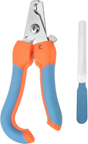 Vista 10 de Cortaúñas para mascotas con lima de uñas, cortaúñas para mascotas y recortadora con protector de seguridad, herramienta profesional de aseo