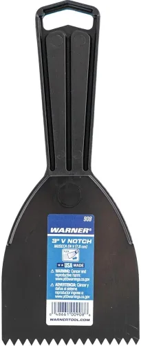 Vista 2 de Warner Manufacturing Warner Tool 908 - Esparcidor de plástico con muesca en V de 3 pulgadas, multicolor, 1 unidad (paquete de 1)