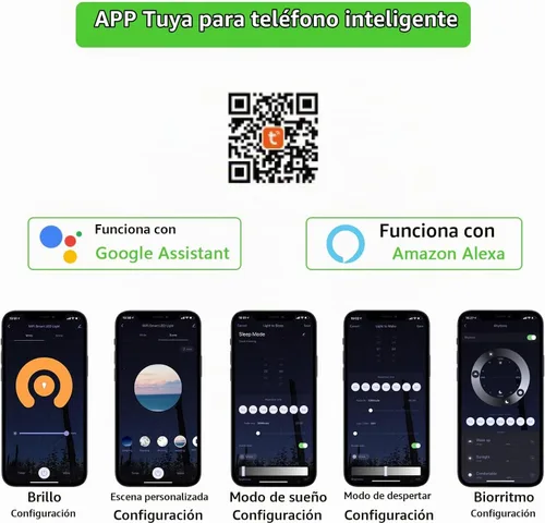 Vista 5 de Controlador WiFi inteligente para luces de disco de un solo color, control remoto AIBOO para tiras de luces LED, letrero de neón LED compatible