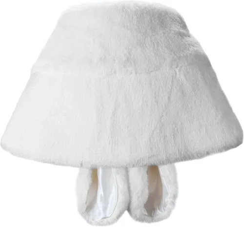 Vista 49 de Caracilia - Elegante estola tipo chal en piel sintética para el invierno.