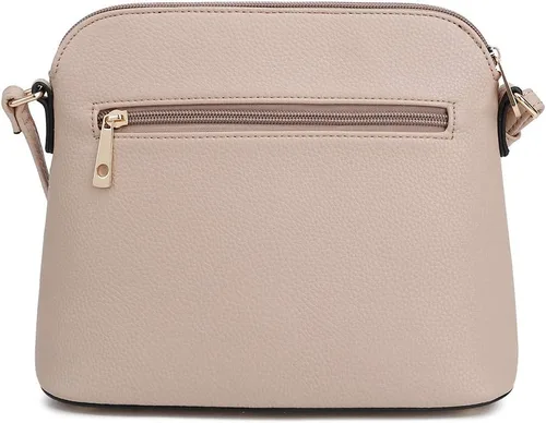 Vista 2 de SG SUGU - Bolsa cruzada Lunar ligera y de tamaño mediano, forma de cúpula, bolsa de hombro con borla, bolsillo con cremallera, correa ajustable