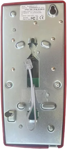 Vista 3 de Teléfono de pared de emergencia preprogramado para marcado automático 911 - ROJO