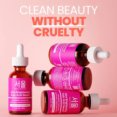 Vista 4 de SeoulCeuticals Korean Skin Care - Suero de ácido kójico Alpha Arbutin Serum – Suero corrector de manchas oscuras ácido glicólico + ácido salicílico