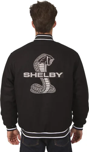 Vista 2 de Mens Shelby Cobra todos Reversible chamarra de lana con bordado Emblemas