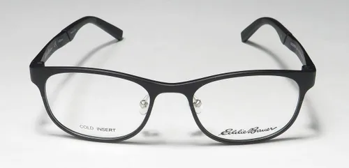 Vista 3 de Eddie Bauer 32001 - Gafas ovaladas de borde completo para hombre (51-18-140, negro)