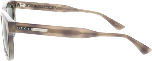 Vista 3 de Gafas de sol Gucci GG0824S 008, lentes de sol color hombre verde Havana, tamaño 2.165in, havana verde la habana