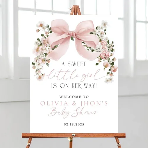 Vista 10 de Personalized Baby Shower Welcome Sign, Red Ladybug Baby Shower Welcome Sign, 12" X 18" (Small), 27" (Medium), 36" (Large), Plastic, Modern, Pole
