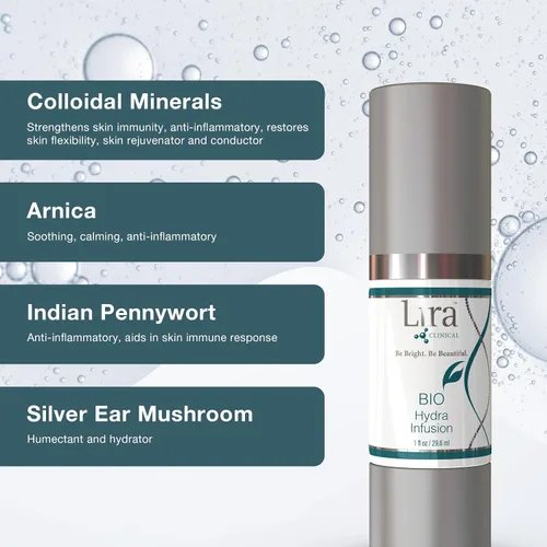 Vista 6 de Lira Clinical BIO Hydra Infusion - Suero facial hidratante con ácido hialurónico, células madre vegetales y minerales, suero facial ligero para una