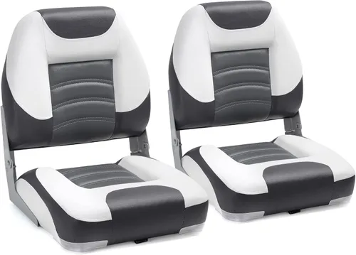 Vista 13 de NORTHCAPTAIN T1 Deluxe Asiento plegable para barco con respaldo bajo, tornillos de acero inoxidable incluidos