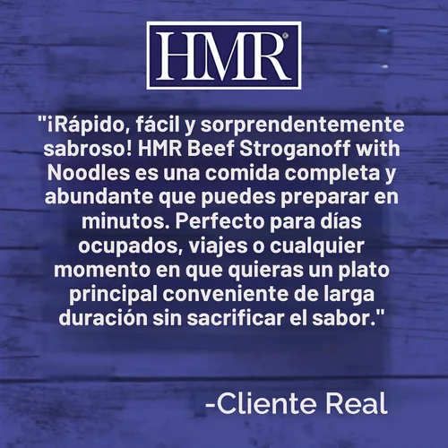 Vista 8 de HMR Ternera Stroganoff con Fideos Entrée Almuerzo o Cena Pre-empaquetada Listo para Comer 19 g de Proteína Comida Baja en Calorías Porción