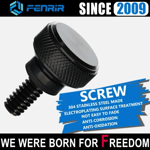 Vista 6 de Fenrir Kit de base de tornillo de asiento de liberación rápida personalizada de acero inoxidable 304 acabado negro para Harley Davidson 1997-ahora