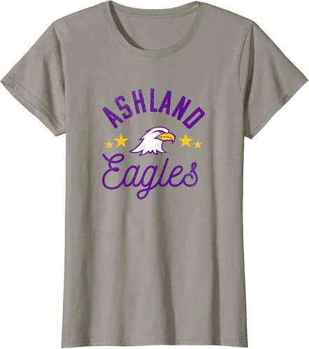 Vista 12 de Ashland University Camiseta con logotipo de Eagles, Gris