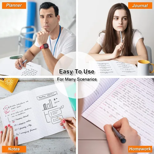 Vista 7 de feela Cuaderno de composición, paquete de 8 cuadernos de 8 colores pastel a rayas universitarias a granel, bloc de notas con cubierta de mármol