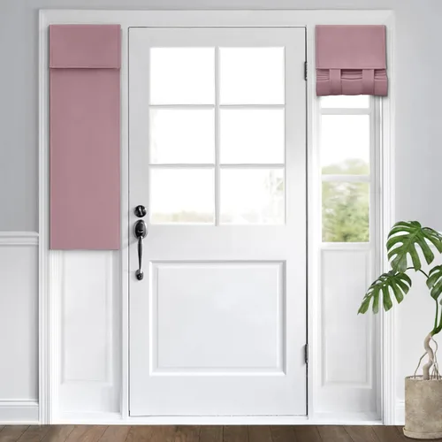Vista 85 de HOMEIDEAS Cortinas Opacas para Aula para Puerta Principal, Cubierta de Ventana de Puerta de Aula, Persianas de Privacidad con Aislamiento Térmico
