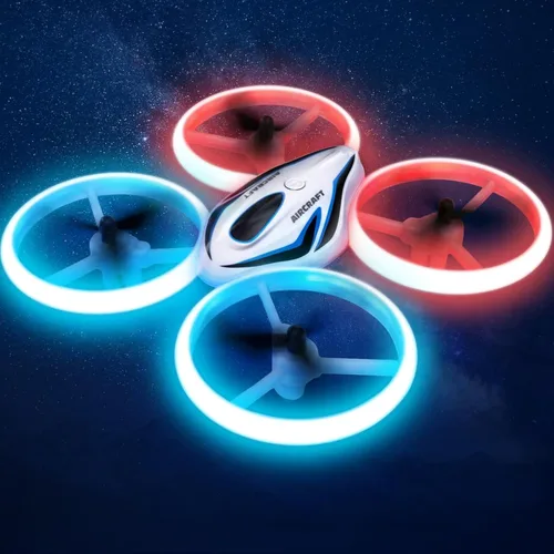 Vista 9 de Dron para niños y adultos, 3 baterías de tiempo de vuelo de 24 minutos, cuadricóptero RC anticolisión con luz LED, retención de altitud, regalos