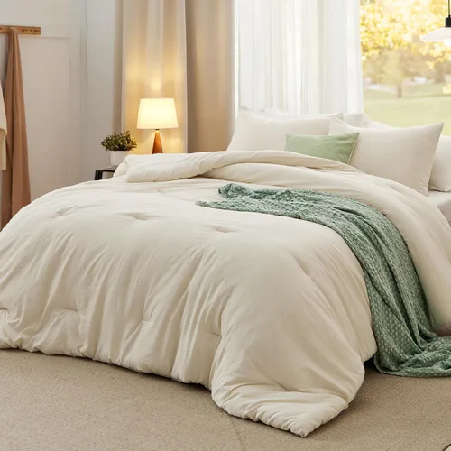 Vista 24 de Bedsure Juego edredón suave prelavado individual/individual XL, 365 días, cálido relleno alternativo GentleSoft™, 1 edredón ligero:68x88 pulgadas