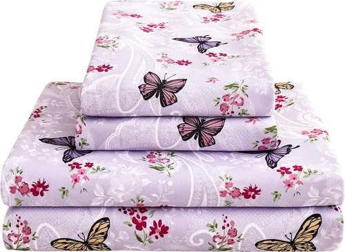 Vista 23 de Softan Juego de sábanas tamaño matrimonial con estampado geométrico de rombos y leopardo, sábanas bajeras de microfibra con bolsillo profundo de 15