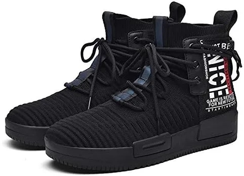 Vista 3 de RUNMAXX - Tenis para caminar para hombre a la moda con cordones con estilo tenis para correr atléticos casuales