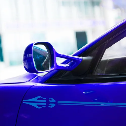 Vista 7 de Rayas de vinilo a rayas azules, línea autoadhesiva para carrocería de automóvil, cinta de rayas automáticas, emblemas de cinta adhesiva