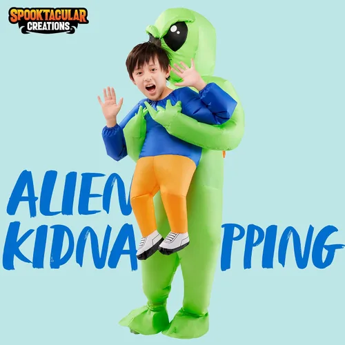 Vista 2 de Spooktacular Creations - Disfraz inflable de Halloween para niños, disfraz inflable de cuerpo completo