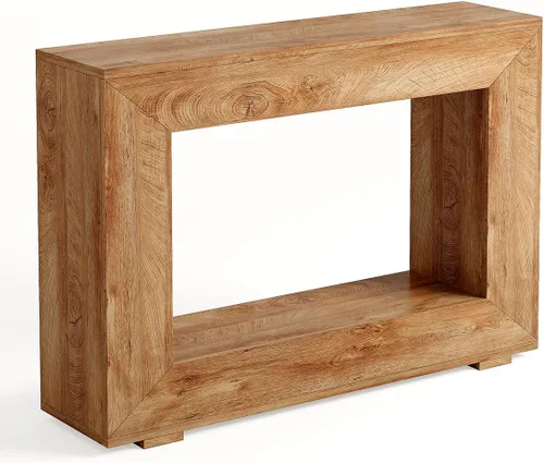 Vista 7 de LITTLE TREE - Mesa de consola de 47 pulgadas, mesa de sofá con almacenamiento, mesa moderna de entrada para pasillo, mesa estrecha y larga
