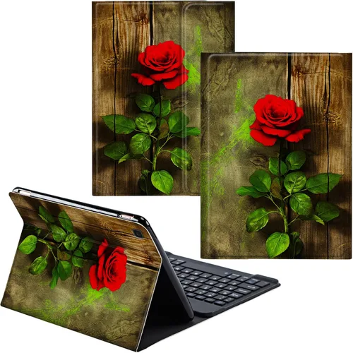 Vista 43 de Para Samsung Galaxy Tab S6 Lite Funda 2022/2020 Teclado Inalámbrico Desmontable Y Cubierta De Soporte De Cuero PU Funda Protectora Para Samsung