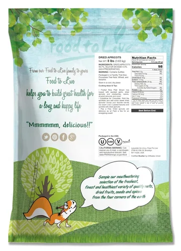 Vista 10 de Food to Live - Albaricoques secos, 4 libras kosher, vegano, a granel, producto de Turquía