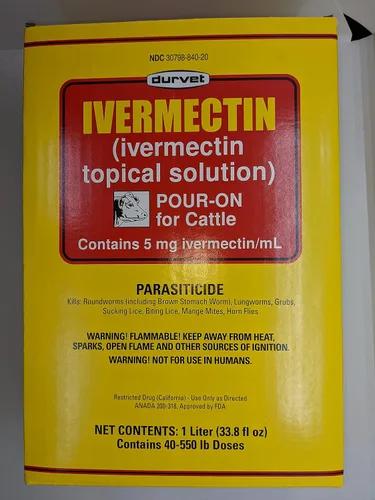 Vista 2 de Durvet Ivermectina Verter para Bovinos 33.8 fl oz
