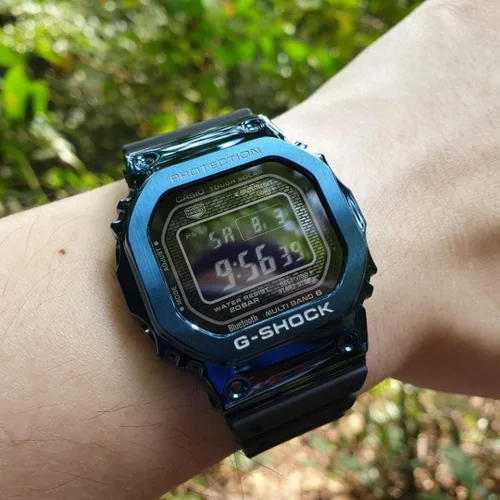 Vista 4 de Reloj Casio G-Shock Full Metal Digital Azul GMWB5000G-2 para hombre