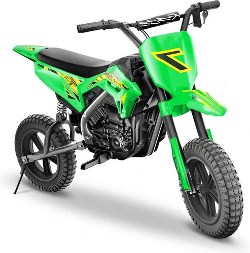 Vista 8 de Bicicleta eléctrica de 24 V para niños, acelera tp 11 MPH, Dirt Bike Azul