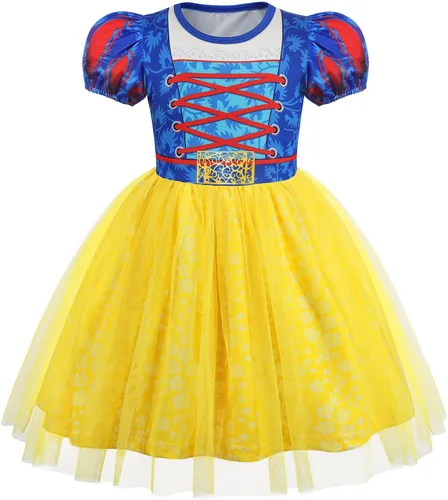 Vista 9 de Vestido de princesa para niñas, vestido de tul, disfraz de princesa, trajes Rosa