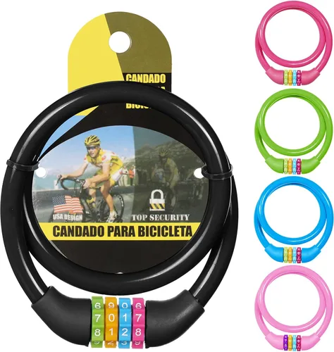Vista 9 de Ainiv Candado de bicicleta, cable de bloqueo de bicicleta de 25 pulgadas